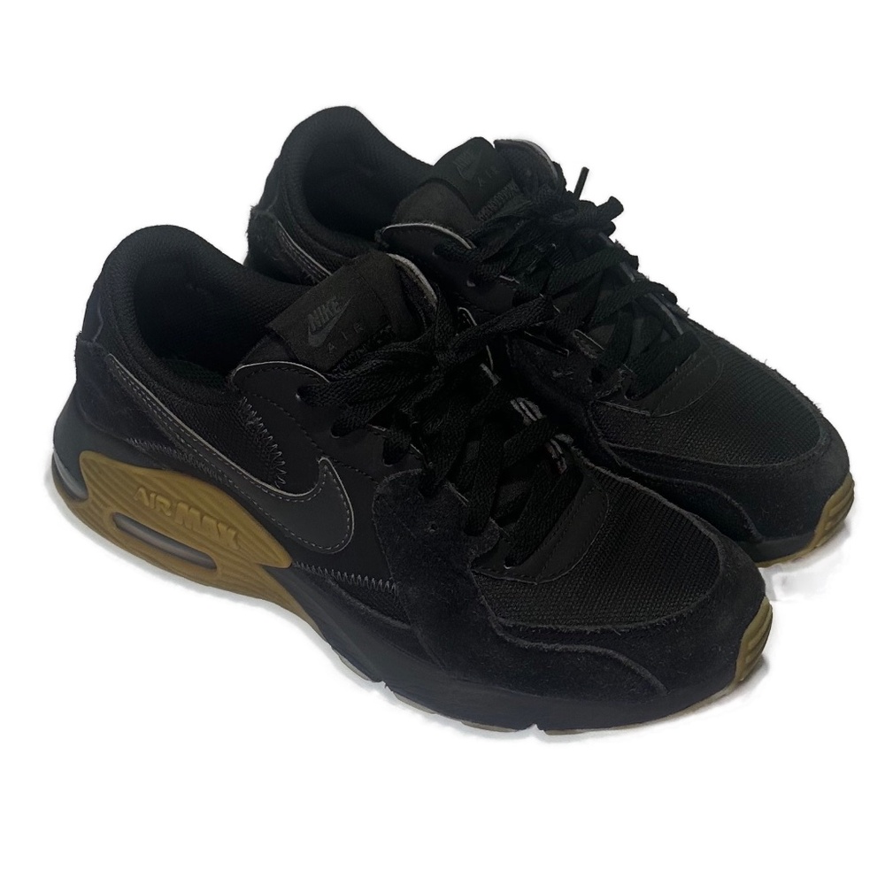 Nike Men's Black Athletic Sneakers with Gold Accents